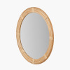 Natural Rattan Frame Round Wall Mirror
