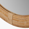Natural Rattan Frame Round Wall Mirror