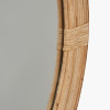 Natural Rattan Frame Round Wall Mirror
