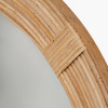 Natural Rattan Frame Round Wall Mirror