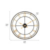 Antique Bronze and Gold Metal Round Wall Clock Large