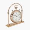 Antique Brass Metal and Glass Carriage Clock