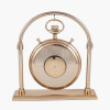 Antique Brass Metal and Glass Carriage Clock