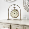Silver Metal and Glass Carriage Clock