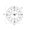 Graphite and Gold Metal Round Wall Clock Large