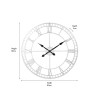 Antique Silver Metal Round Wall Clock Large