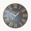 Antique Gold and Black Metal Wall Clock