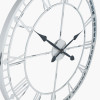 Antique Grey Metal Round Wall Clock Large