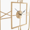 Gold Metal Double Framed Square Wall Clock