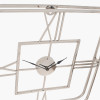 Silver Metal Double Framed Square Wall Clock