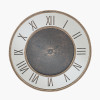 Gold Wood Frame and Mirror Geo Print Wall Clock