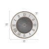 Antique Gold Wood and Geo Print Mirror Wall Clock