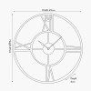 Gold Metal Double Framed Round Wall Clock