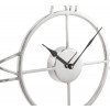 Silver Metal Double Framed Round Wall Clock