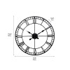 Black Metal Round Wall Clock Large