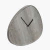 Grey Oak Wood Veneer Teardrop Shaped Wall Clock