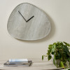 Grey Oak Wood Veneer Teardrop Shaped Wall Clock