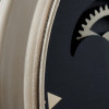 Black and Champagne Metal Working Cog Wall Clock