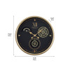 Black and Champagne Metal Working Cog Wall Clock