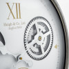 White and Silver Metal Working Cog Wall Clock