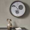 White and Silver Metal Working Cog Wall Clock