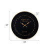 Black Face and Antique Brass Metal Wall Clock