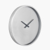 Brushed Silver Metal Round Wall Clock