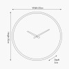 Brushed Silver Metal Round Wall Clock