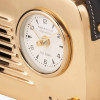Gold Metal Retro Radio Style Table Clock