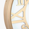 Gold Metal and White Face Round Wall Clock