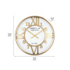Gold Metal and White Face Round Wall Clock