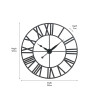 Black Metal Large Round Wall Clock