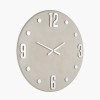 Cool Grey and Silver Metal Retro Wall Clock