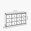 Loft Blue Multicoloured Pine Wood 12 Drawer Unit