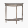 Heritage Taupe Pine Wood Half Moon Console Table