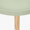 Halston Sage Green Wood Veneer and Natural Pine Wood Side Table