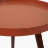 Halston Tobacco MDF and Brown Pine Wood Round Table