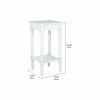 Heritage Elizabeth White Pine Wood Accent Table