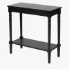 Heritage Black Pine Wood Console Table