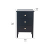 Chelmsford Satin Black Pine Wood 3 Drawer Unit
