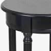 Heritage Black Pine Wood Round Accent Table