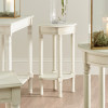 Heritage Elizabeth White Pine Wood Round Accent Table