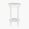 Elizabeth White Pine Wood Round Accent Table K/D