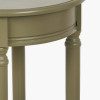 Heritage Olive Pine Wood Round Accent Table