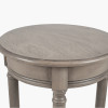 Heritage Taupe Pine Wood Round Accent Table