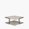Jersey Concrete Effect Wood Veneer and Black Metal Coffee Table