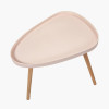 Clarice Blush MDF and Natural Pine Wood Teardrop Side Table