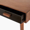 Klee Black Pine Wood 3 Drawer Desk