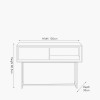 Marca Sand Wash Acacia Wood and Black Metal 1 Drawer Console Table