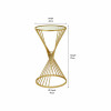 Liberty Glass and Gold Metal Large Side Table